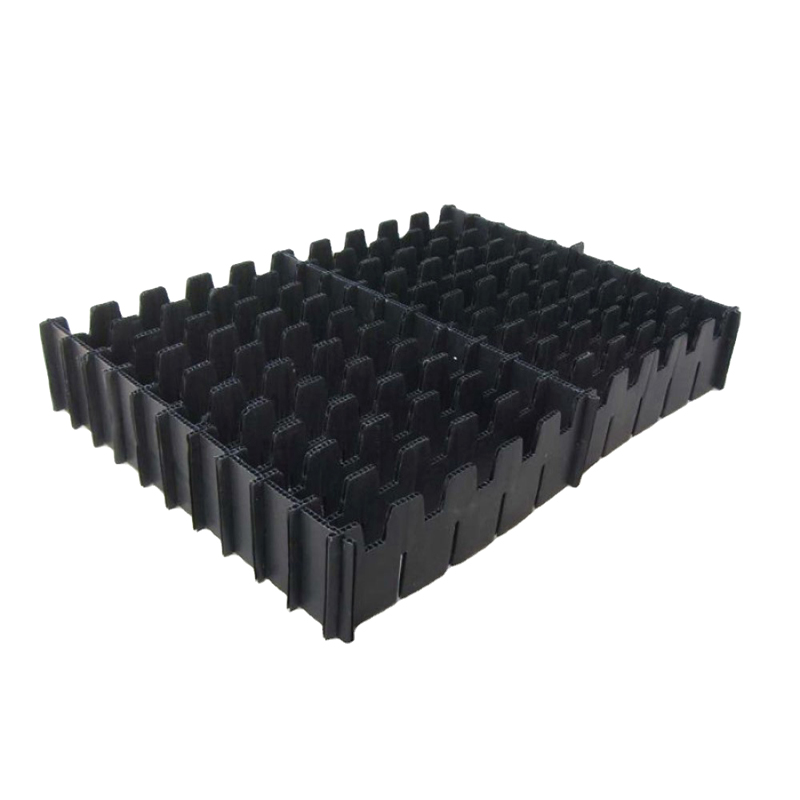 Recipiente de placa oca PP compartimentado ESD com divisor de grade