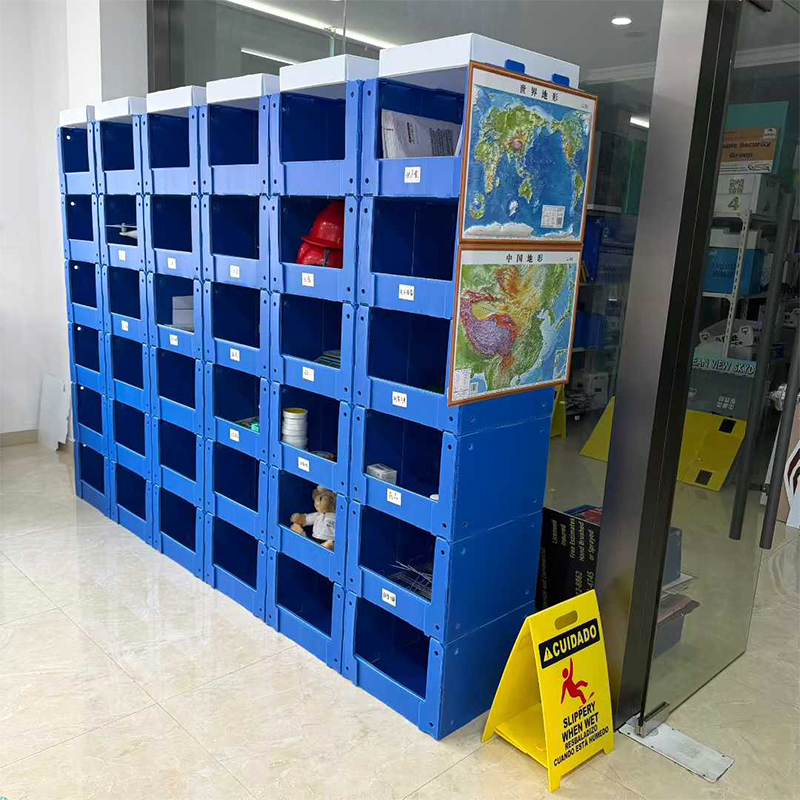 As peças empilháveis ​​da placa oca de Correx PP escolhem o escaninho de armazenamento