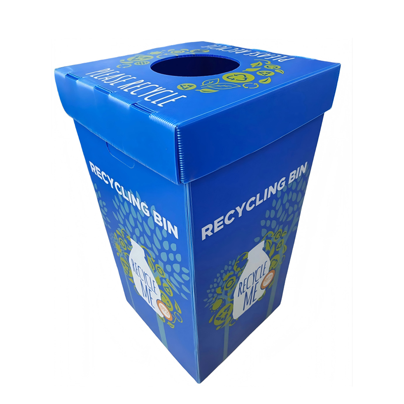 Lixeira de reciclagem de plástico ondulado PP dobrável