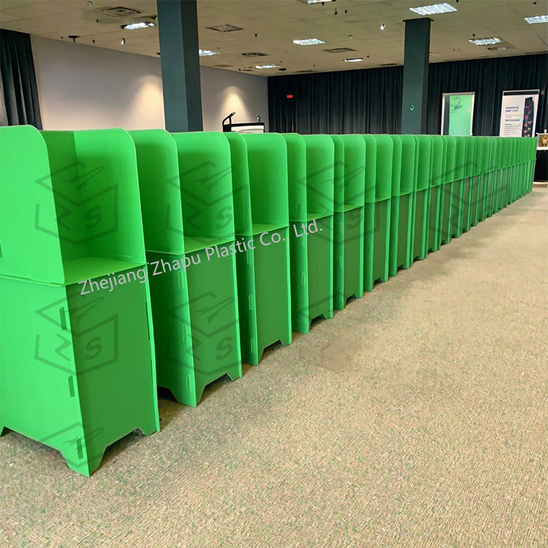 Suporte eleitoral de plástico ondulado para privacidade portátil à prova d'água